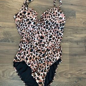 Leopard one piece swimsuit